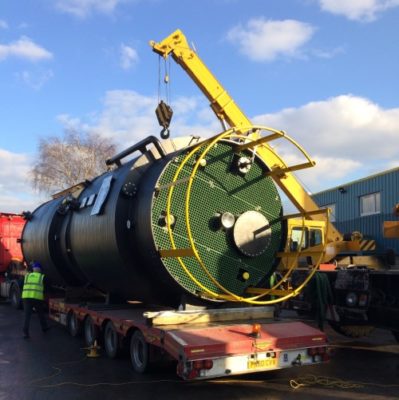 025 thermoplastic chemical storage tank transport