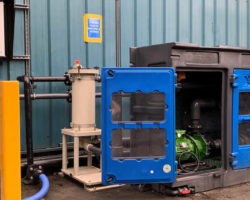 Water recycling scheme chemiguard and control panel